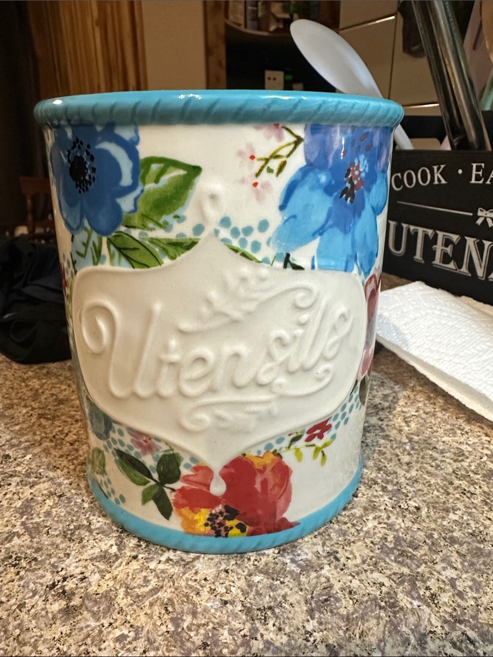 The Pioneer Woman Floral Ceramic Utensil Holder